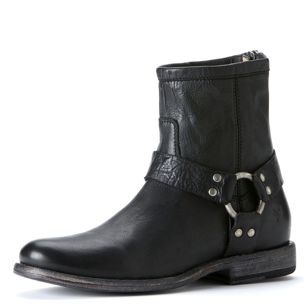 Frye Women's Phillip Moto Harness Leather Booties